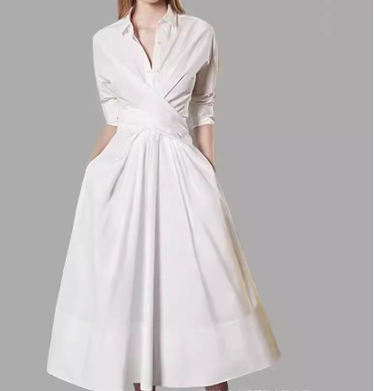 Lily white midi wrap dress