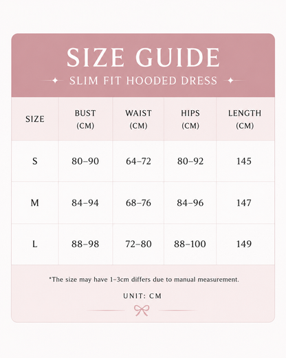 Slim-fit Long-sleeved Hooded Dress